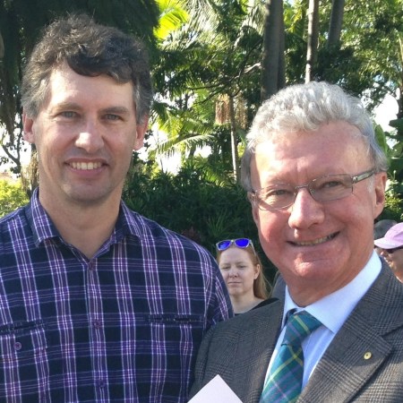 Harold and the Queensland Governor, His Excellency the Honourable Paul de Jersey AC