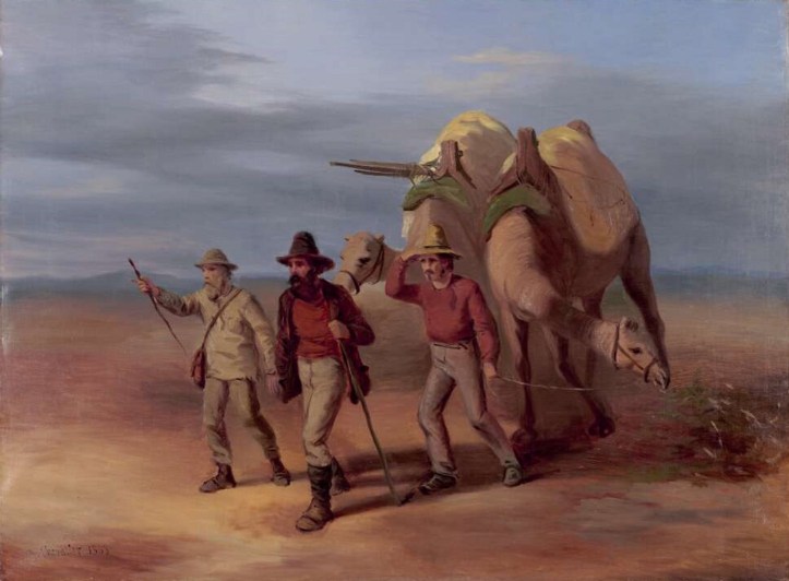 Return of Burke and Wills to Coopers Creek - Nicholas Chevalier - National Library of Australia 2265463