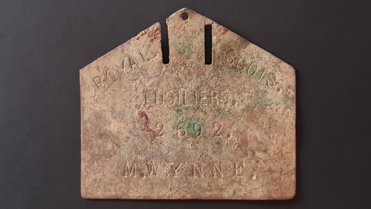 Royal Scots Fusiliers bed plate - William Wynne 1864-TBA 1