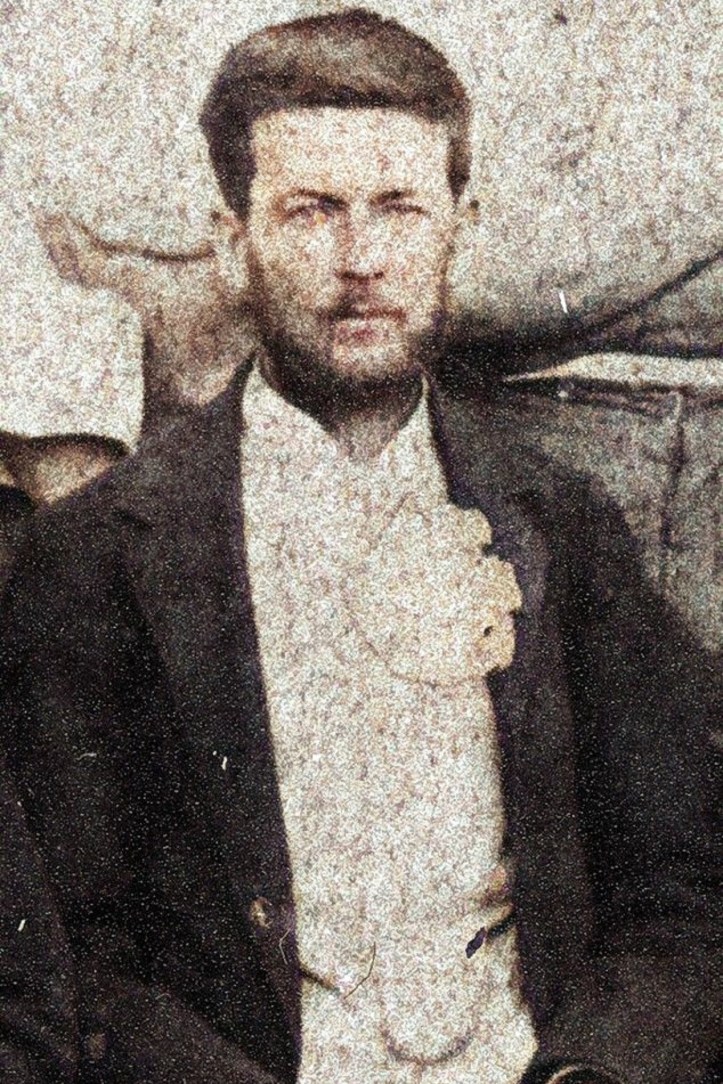 John Isaac Caldwell age 36 - from Staff of James Campbell and Sons Brisbane 1892 John Oxley Library State Library of Queensland 2-Colorized