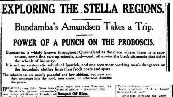 Amundsen 1926 Bundamba headlines - Truth Sun 7 Mar 1926 p11 (2)